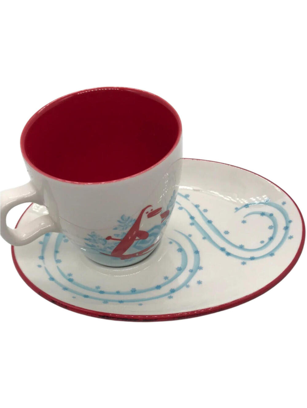 2007 Starbucks Snowman 6oz Cup and Saucer Set